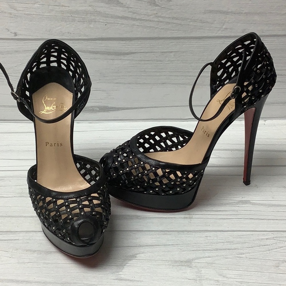Christian Louboutin Black Cut-Out Heels - Picture 13 of 13